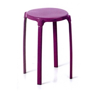 ม้านั่งพลาสติกทรงกลมสีม่วงเรียบง่ายสำหรับกลางแจ้ง2014 - Product Image 1