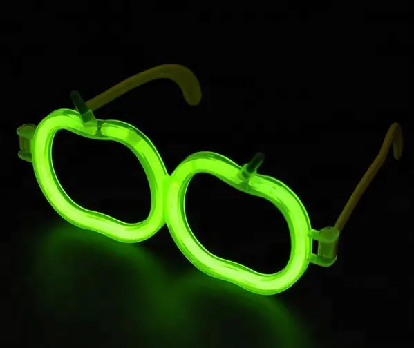 Decorazione del partito di Halloween di prezzi di fabbrica di colori assortiti 8 pollice bastone di incandescenza occhiali da vista