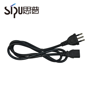 Cable de Alimentación CA Estándar Brasileño SIPU con Conector Hembra IEC, Clasificación IP11, Revestimiento de PVC para Electrodomésticos y Computadoras, Color Negro - Product Image 2