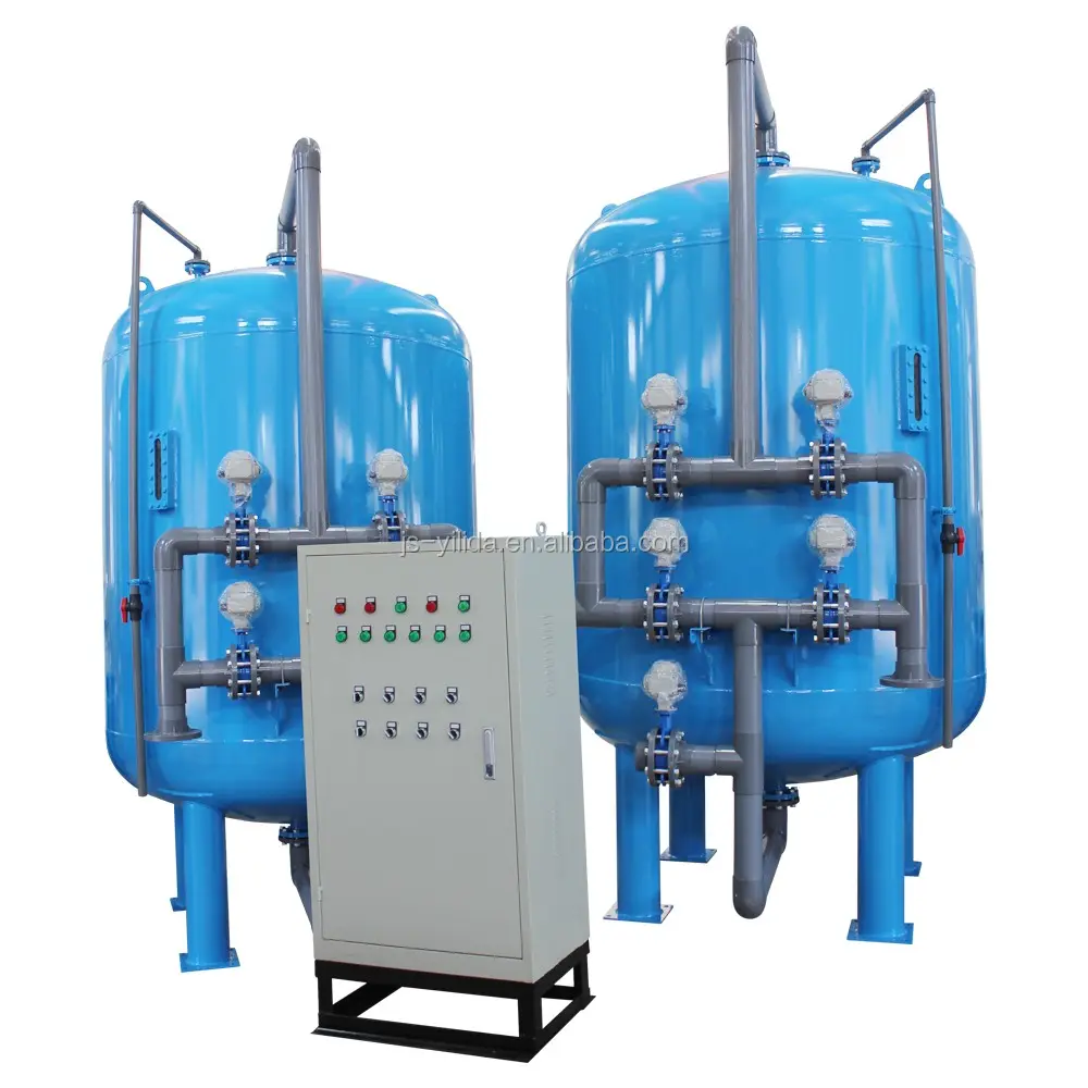 Automatic backwash sand filter machine/sand filter system to strain out solid particles from river water