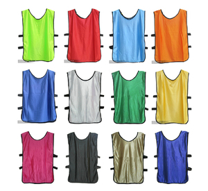 Rompi Sepak Bola Murah 100% Poliester Terlaris Musim Panas, Set Bibs Olahraga Latihan Sepak Bola Bahan Mesh, Cepat Kering Tanpa Lengan Kerah Tegak - Product Image 2