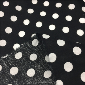 Beliebter Einfarbiger Leichtgewichtiger Gewebter Polka-Dot-Bedruckter Weiß-Schwarzer 100% Baumwoll-Popeline-Stoff für Jungen Sommerkleider Hemden - Product Image 4