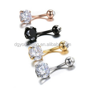 Precioso 14g del acero inoxidable <span class=keywords><strong>suena</strong></span> la joyería piercing cubic zirconia - Product Image 2