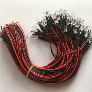 DC 12 V 5mm rond led avec fil de 20 cm et 12mm 24mm bouchons d'objectif <span class=keywords><strong>kit</strong></span> - Product Image 2