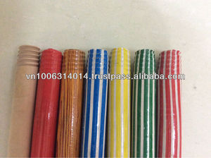 Kego ไม้กวาดไม้สีเขียวลายทางพร้อมหัวพีวีซีเคลือบสีสำหรับประสิทธิภาพสูงสุด - Product Image 2