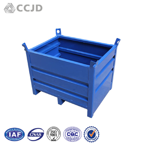 Caisses de stockage en acier <span class=keywords><strong>métallique</strong></span> pliables et empilables pour palettes industrielles - Product Image 4