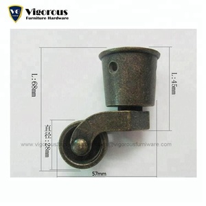 Rodízios de Metal para Cadeiras, Rodízios de Latão para Pernas de Sofá, Revestimento de Latão Antigo CW-29 - Product Image 1