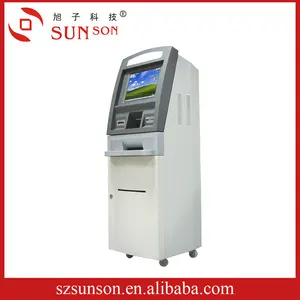Melhor preço monitor de toque floor standing ATM quiosque com caixa de segurança e combinação