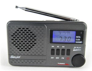 SY-1192 горячая Распродажа FM/MW/SW Новый MP3 радиоприёмник с высокой чувствительностью антенна будильник задняя подсветка