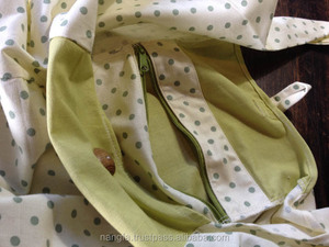 Thái nhà sư Hippie Hobo ví Sling Vai Crossbody Linen Túi với Polka Dot bông lót - Product Image 2