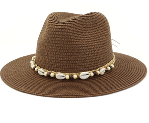B8 Summer Outdoor Beach Cap British Style Jazz <strong>Straw</strong> Hat Wide Brim Vintage <strong>Fedora</strong> for Men Women Sunscreen Panama Sun Hats - Product Image 3