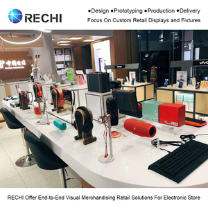 RECHI Mobile Phone Shop Retail <span class=keywords><strong>Display</strong></span> <span class=keywords><strong>Counter</strong></span> Tisch mit Leucht kasten & Telefon zubehör Aufbewahrung schrank für Electronic <span class=keywords><strong>Store</strong></span> - Product Image 4