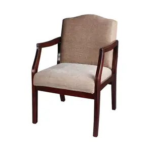 stacking upholstered wood curved back dining chair with arms