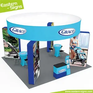 Hot sale tension fabric display trade show wrinkle free china modular exhibition booth design and building