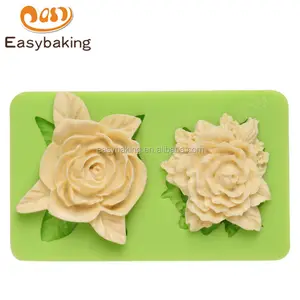 Fabrika yeni tasarım özel made çiçek silikon kek dekorasyon kalıpları