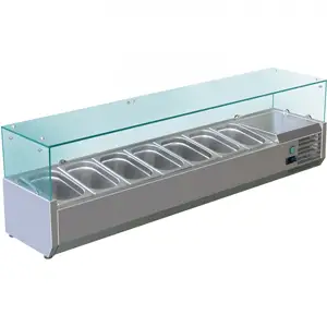 <strong>Table</strong> <strong>Top</strong> Refrigerated Fruit Salad Display <strong>Fridge</strong> Commercial Prep <strong>Table</strong> - Product Image 1