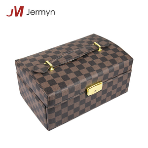 Personnalisé En Cuir Voyage Cas Maquillage <span class=keywords><strong>Bijoux</strong></span> Boîte De Rangement <span class=keywords><strong>Avec</strong></span> <span class=keywords><strong>Miroir</strong></span> - Product Image 2