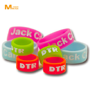 Anillos de Silicona Personalizados con Logotipo Grabado/En Relieve, Opciones de Color Pantone, Tamaños Personalizables, Marca MTX, Rosa/Verde/Rojo - Product Image 1