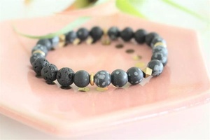 Pulsera ajustable de Lava y piedra Natural, difusor de aceites esenciales - Product Image 4