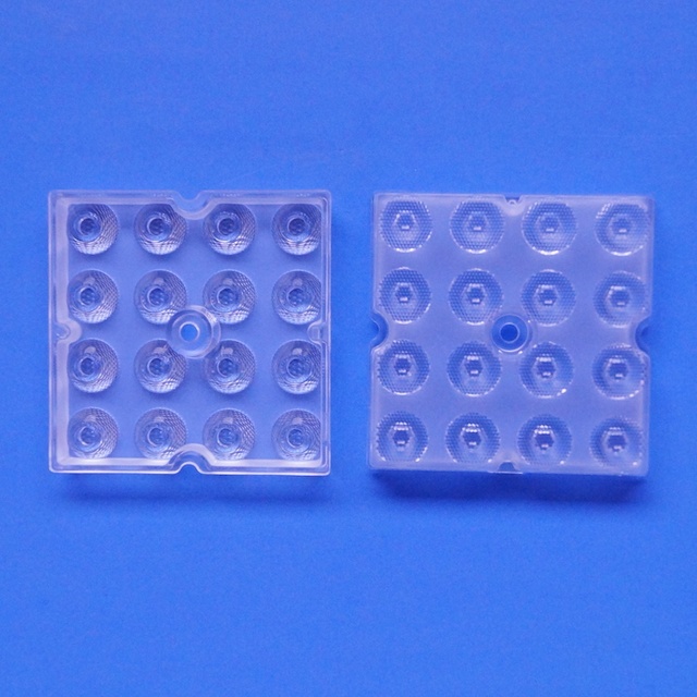 20 Degree 16 LED 50x50mm Lens 3030 / 3535 SMD LED Customized Optic Lens