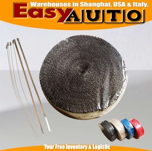 2 "x 50 'Premium Escape <span class=keywords><strong>Heat</strong></span> <span class=keywords><strong>Wrap</strong></span> Manifold <span class=keywords><strong>Wrap</strong></span> Titanium Lava Fibra Térmica <span class=keywords><strong>Heat</strong></span> <span class=keywords><strong>Wrap</strong></span> + 6 Pcs Laços - Product Image 2