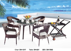 Mimbre de caña terraza exterior muebles modernos de la rota cena la silla ( DH-1217 ) - Product Image 1