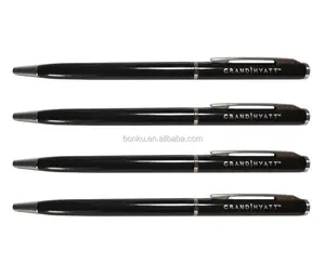 black lacquer grand hyatt hotel guest writing metal pen