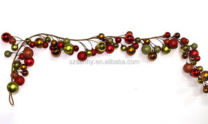 Decorazione di natale fornitore Infrangibile di plastica palla di natale ghirlanda lucido e glitter - Product Image 5