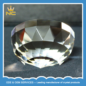 Schöner Blanko-Kristallglas-Briefbeschwerer mit Facettenschliff für Geschäftsgeschenke - Product Image 4