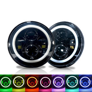 Para Jeep Wrangler Led faro 7 pulgadas ronda alta baja haz 24 V DC 12 V luces faro para Lada 4x4 urbana Niva Suzuki Samurai - Product Image 1