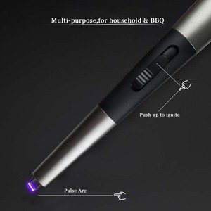 Isqueiro eletrônico à prova de vento, popular, sem chama, isqueiro usb, recarregável, com display de indicador - Product Image 1