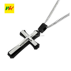 Calidad única Acero inoxidable plata Jesucristo <span class=keywords><strong>Cruz</strong></span> urna collar pendiente joyería <span class=keywords><strong>funeraria</strong></span> - Product Image 3