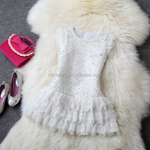 2015 nouveau modèle vêtements pour enfants blanc nylon dentelle bébé filles automne robes pour 2 <span class=keywords><strong>3</strong></span> 4 5 6 7 8 9 10 anos vieux - Product Image 6