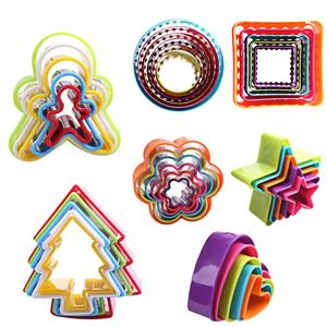 5Pcs/set <strong>Heart</strong> <strong>Cookies</strong> <strong>Cutter</strong> Molds Plastic Cake Mould Biscuit Plunger <strong>Cutter</strong> - Product Image 1