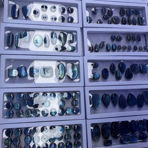 Ciondolo Naturale all'Ingrosso per Intaglio Fai-da-Te in Pietra di Luna <span class=keywords><strong>Blu</strong></span> Scuro e Labradorite Semi-Preziosa - Product Image 6