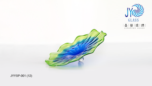 Assiettes murales en verre avec fleur, art créatif, décoration - Product Image 3