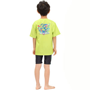 T-shirt pour enfants respirant, anti-humidité, écologique, à impression numérique unie, pour le sport et la salle de sport - Product Image 4