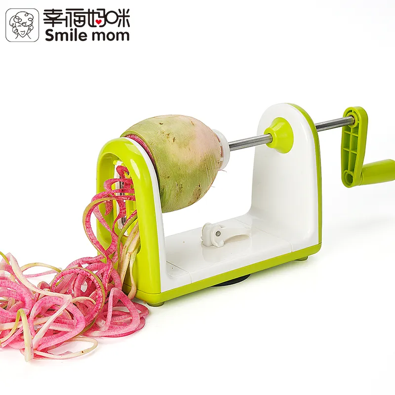 Многофункциональный ручной кухонный комбайн для овощей, режущий нож, спиральный нож с 5 лезвиями