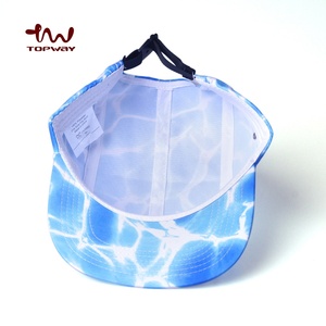 Bán Buôn Tùy Chỉnh Thăng Hoa In <span class=keywords><strong>Polyester</strong></span> Nylon Camper Mũ 5 Bảng Điều Chỉnh Chạy Hat Khô Phù Hợp Với Cap Với Tag - Product Image 5
