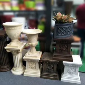 KD1113 new decorative roman Column flower stand white color / iron color