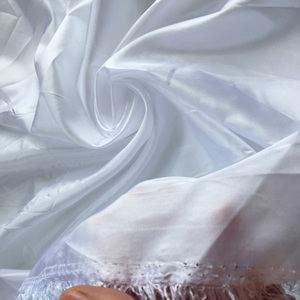 Factory Direct Lightweight Shiny Smooth Soft Silky White 100% Polyester Poly <strong>Trilobal</strong> Lining <strong>Fabric</strong> Anti-Static for Boys Girls - Product Image 3