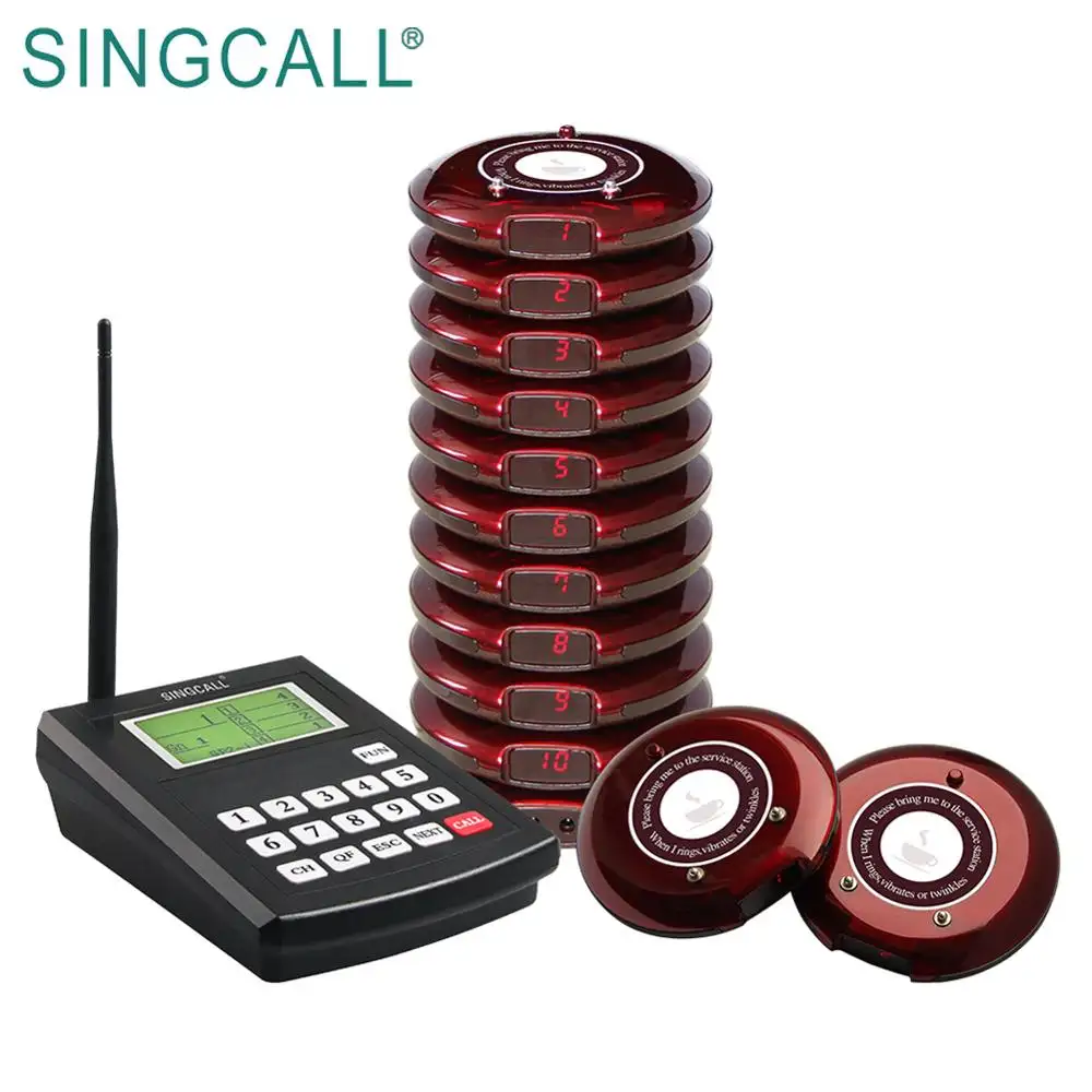 SINGCALL Bip Lampu Restoran Pelanggan Paging System