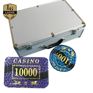 Jetons de poker de sécurité RFID rectangulaires numérotés, jeu de 800 jetons - Product Image 3