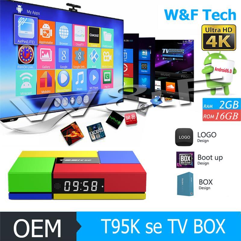El canal de televisión receptor codi t95k sí s905x s905x android 6.0 tv box