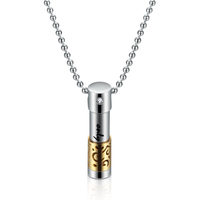 Collier en acier inoxydable pour Couple, bijou diffuseur d'huile essentielle, Design élégant, nouveau, 1 pièce