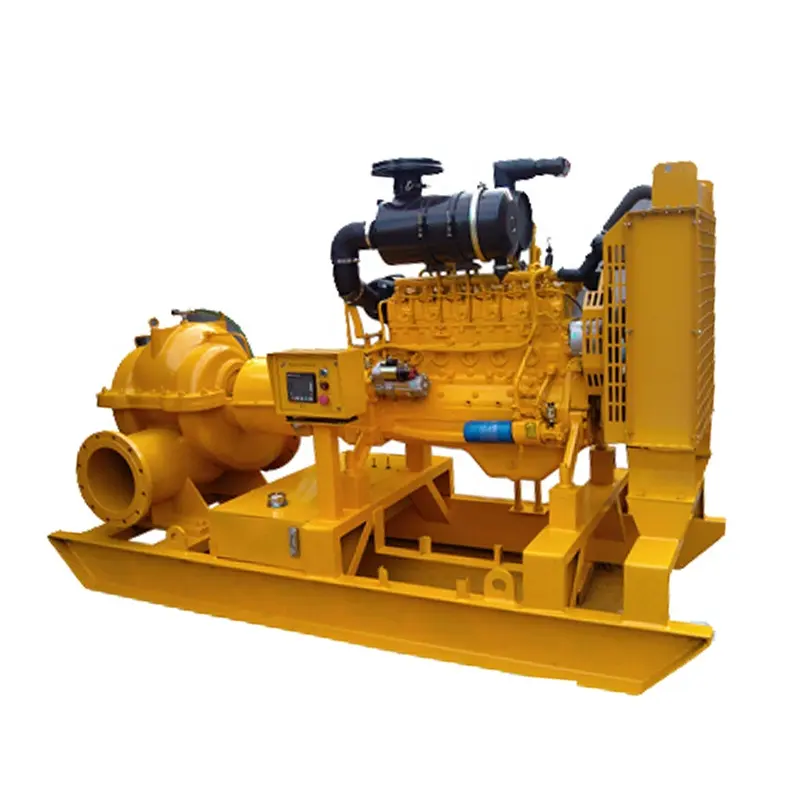 High Capacity Double Suction Centrifugal Pump Diesel Engine Driven Dewatering Pump