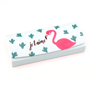Phụ Nữ Của Handmade In Kỹ Thuật Số Flamingo PU Da Kính Mát Trường Hợp Bảo Tàng Quà Tặng Kính Mắt Trường Hợp Cảnh Tượng Trường Hợp - Product Image 3