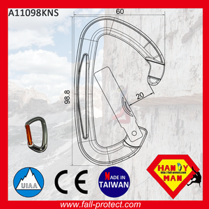 CE Certificate 25KN Breaking Strength Safety Climbing Aluminum Carabiner For Sports - Product Image 5
