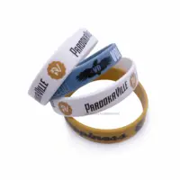 Individuell Bedruckte silikon armband für förderung Geschenke, Verstellbare Silikon-armband