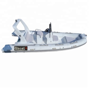 Barco inflable rígido marino de 5,8 M con certificado CE, yate de costilla Hypalon de fibra de vidrio con motor fuera de borda para patrulla y navegación - Product Image 2